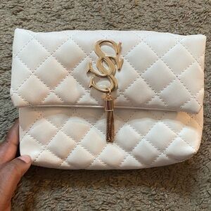SHEIN white crossbody with gold hardware SHEIN